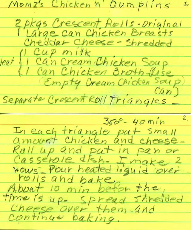 Chicken & Dumplings Recipe